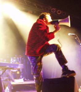 Singing 'Jingle Bells' through a megaphone... on January 24th